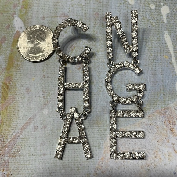 Zara Rhinestone Change Drop Earrings - Picture 8 of 12